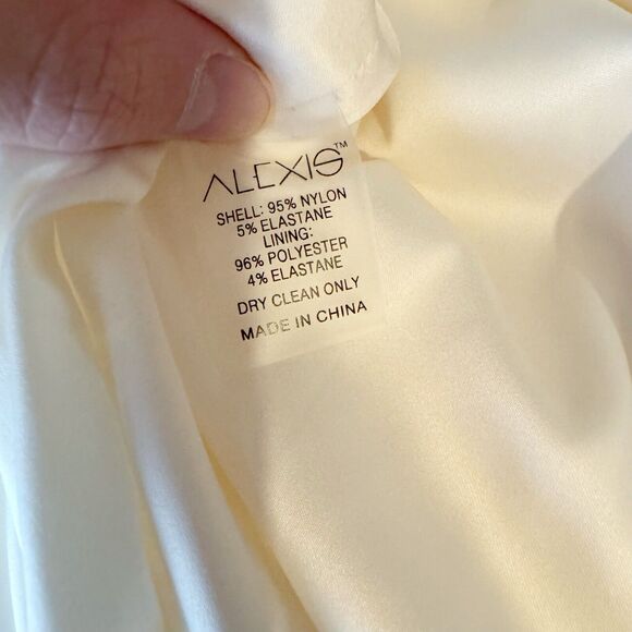 Alexis Lunia Ivory Sequin Puff Sleeve Mini Dress XS Bridal Cocktail Holiday - Picture 10 of 10